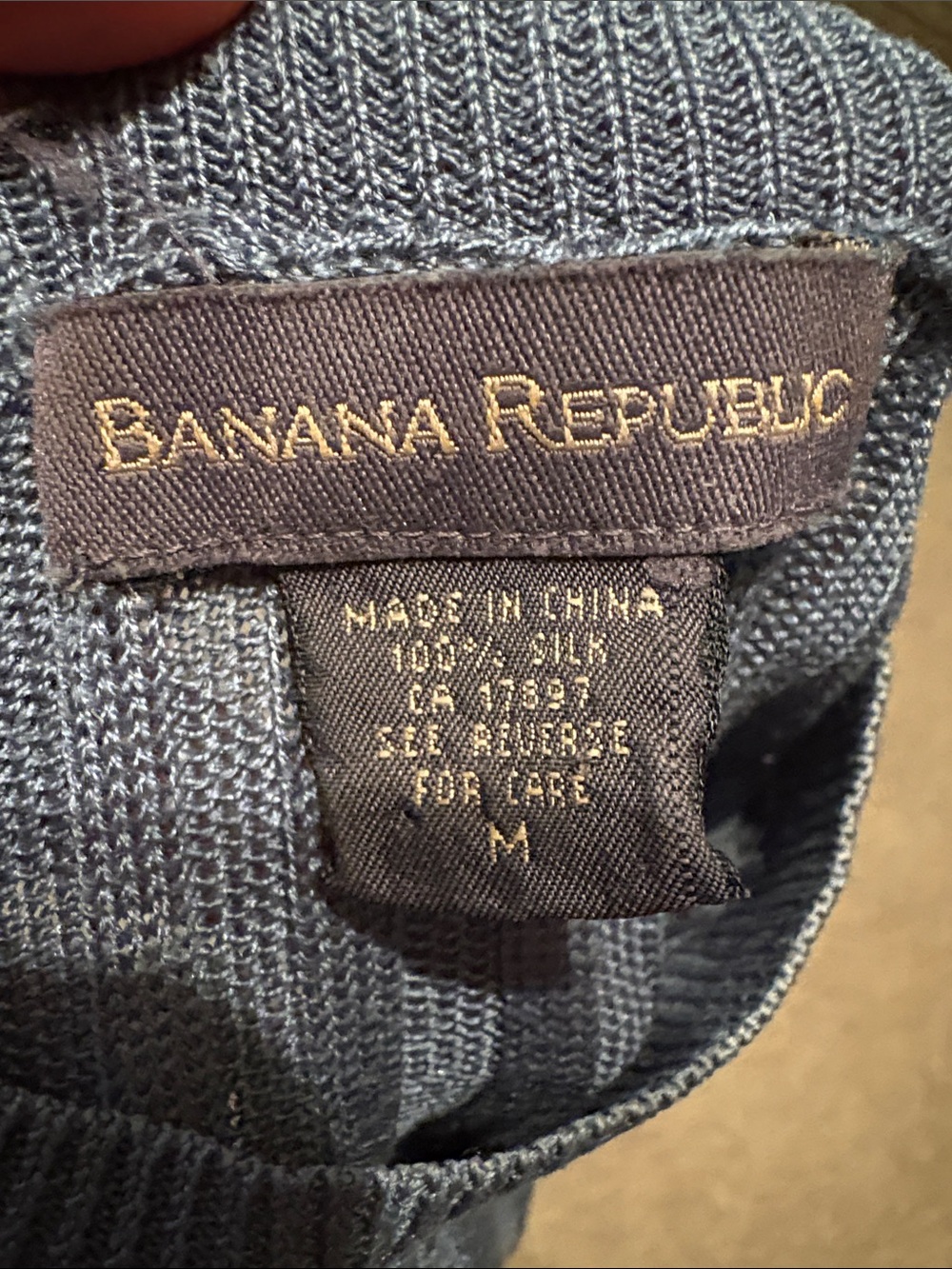 Banana Republic Ribbed Short Sleeve Top in Slate Blue - Picture 3 of 4